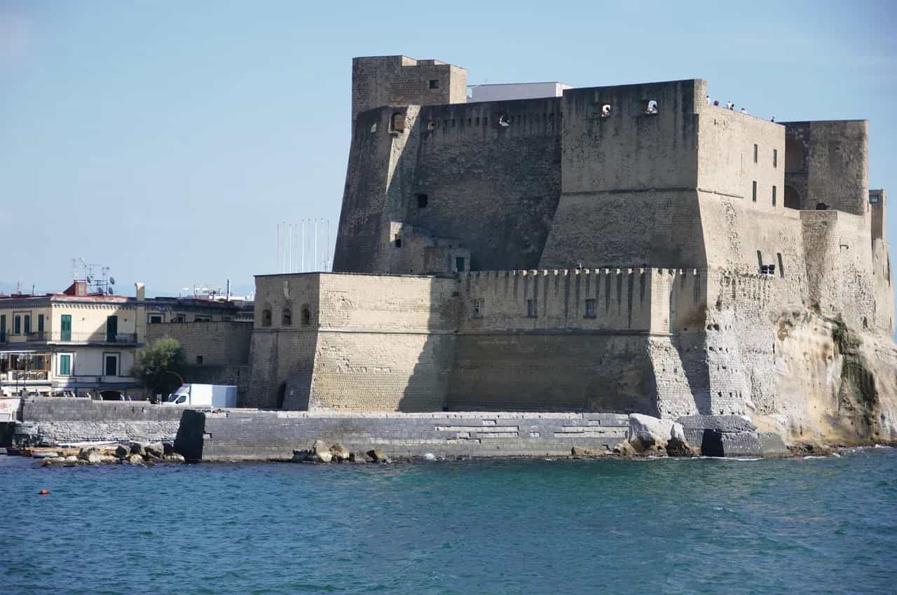 Castel dell'Ovo, the medieval sea fortress on Naples' waterfront.